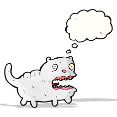 cartoon ugly cat