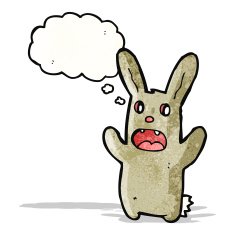 spooky zombie rabbit cartoon