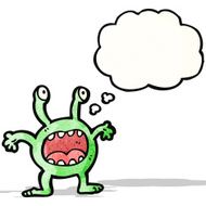 cartoon little alien N12