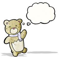 cartoon teddy bear with thought bubble N166