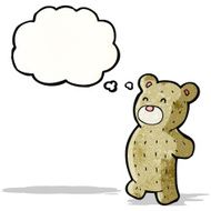 cartoon teddy bear with thought bubble N167