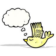 cartoon swooping bird