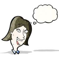 cartoon crazy happy woman