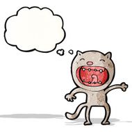 cartoon crazy cat