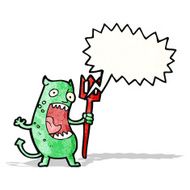 cartoon shrieking devil