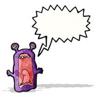 screaming monster cartoon character N3