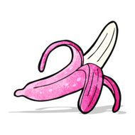 cartoon pink banana N3