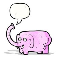 cartoon pink elephant trumpeting N2