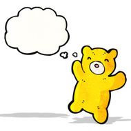 cartoon teddy bear with thought bubble N168