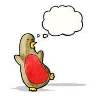 cartoon christmas robin N25