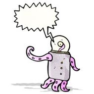 crazy space alien cartoon