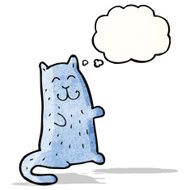cartoon cat with thought bubble N55