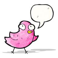 Cartoon Pink Bird N4