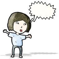 Cartoon Woman Shouting N2