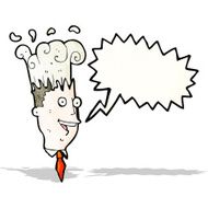 cartoon exploding head man