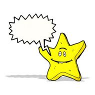 cartoon star with speech bubble N3