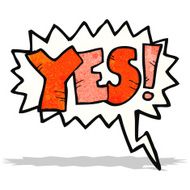 cartoon yes shout