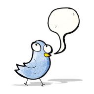 cartoon bird with speech bubble N312