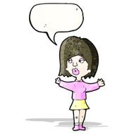 cartoon talking woman