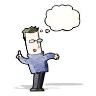 cartoon man with great idea N6