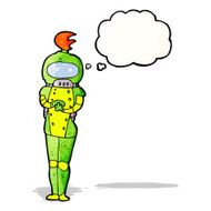 cartoon astronaut woman