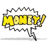 cartoon shout for money