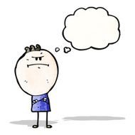 frowning man cartoon