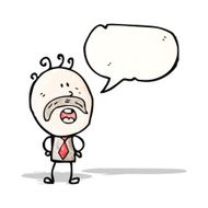 cartoon dad with speech bubble