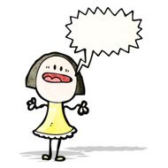 shouting woman with speech bubble N2