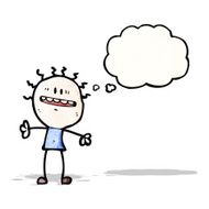 anxious energy man with thought bubble
