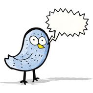 cartoon squawking bird