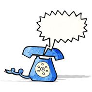 cartoon ringing telephone
