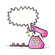 cartoon ringing telephone N4