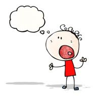 shocked doodle man cartoon