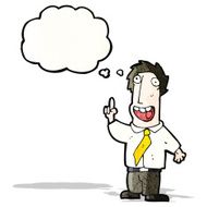 cartoon man with idea N30