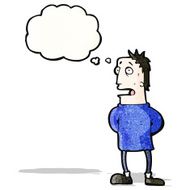 cartoon man with thought bubble N15