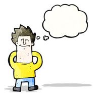 cartoon man dreaming