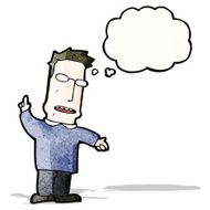 cartoon man with idea N31
