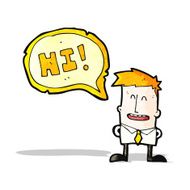 cartoon boy saying hi N5
