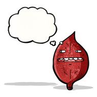 cartoon leaf with thought bubble N3