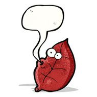 cartoon leaf with speech bubble N3