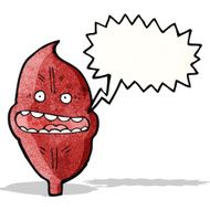 cartoon leaf with speech bubble N5