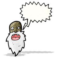 cartoon shouting old man