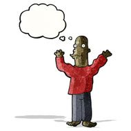 excited bald man cartoon