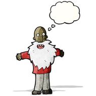 old man with thought bubble cartoon