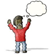 cartoon terrified man N26