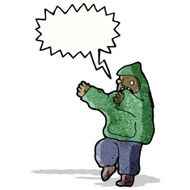 shouting teen in hooded sweatshirt
