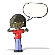 cartoon boy giving thumbs up symbol N4