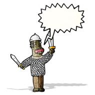 cartoon medieval soldier N4