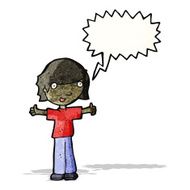 cartoon boy with positive attitude